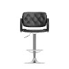 Black Swiveling Adjustable Bar Stool (Set of 2) -4