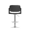 Black Swiveling Adjustable Bar Stool (Set of 2) -6