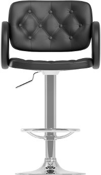 Black Swiveling Adjustable Bar Stool (Set of 2) -4