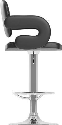 Black Swiveling Adjustable Bar Stool (Set of 2) -5