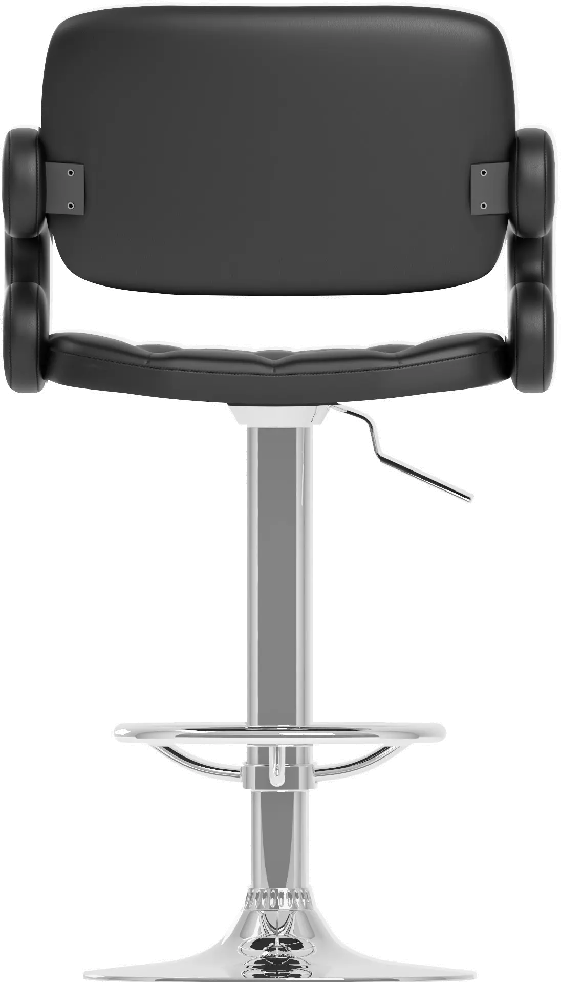 Black Swiveling Adjustable Bar Stool (Set of 2)-6