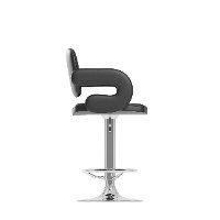 Black Swiveling Adjustable Bar Stool (Set of 2) -8