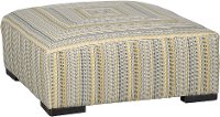 Striped Yellow Casual Contemporary Cocktail Ottoman - Piccolo