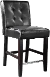 Antonio Black Upholstered Counter Height Stool