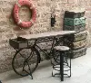 Bicycle Brown and Black 5 Piece Counter Height Dining Set