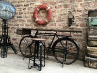 Brown and Black 5 Piece Counter Height Dining Set - Bicycle -2