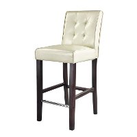 Cream Bonded Leather Bar Stool - Antonio-2