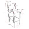 Cream Bonded Leather Bar Stool - Antonio-4