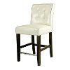 Cream Bonded Leather Counter Stool - Antonio-2