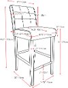 Gray Tweed Bar Stool - Antonio-3