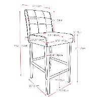 Gray Tweed Bar Stool - Antonio-4