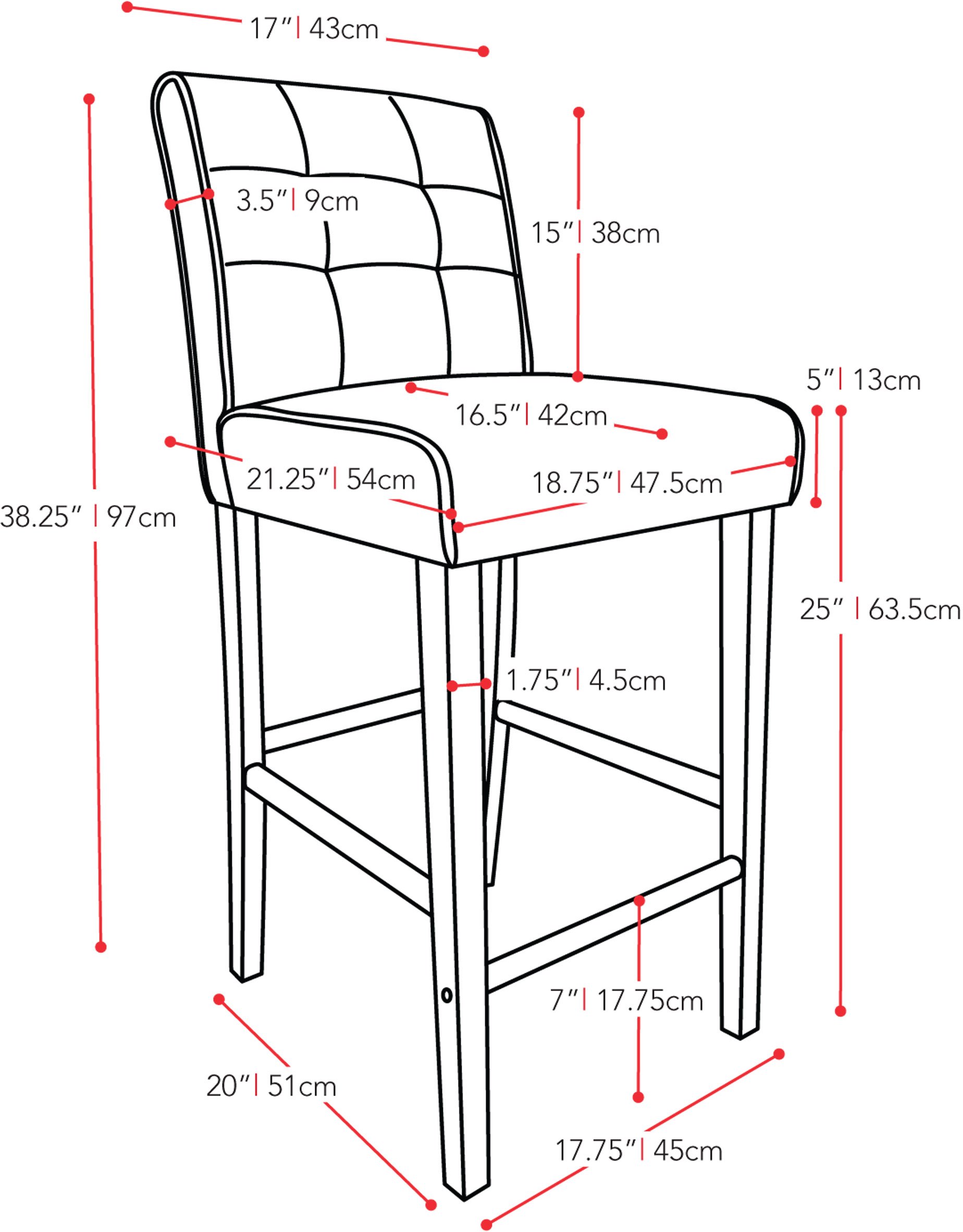 Gray Tweed Counter Height Stool - Antonio-3
