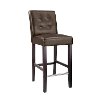 Dark Brown Bonded Leather Bar Stool - Antonio-3