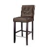 Dark Brown Bonded Leather Bar Stool - Antonio-4