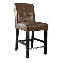 Dark Brown Bonded Leather Counter Height Stool - Antonio-3