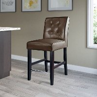 Dark Brown Bonded Leather Counter Stool - Antonio