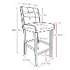 Dark Brown Bonded Leather Counter Stool - Antonio-2