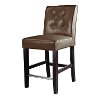 Dark Brown Bonded Leather Counter Stool - Antonio-4