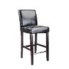 Black Bonded Leather Bar Stool - Antonio-2