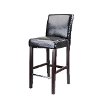 Black Bonded Leather Bar Stool - Antonio-3
