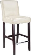 White Bonded Leather Bar Stool - Antonio