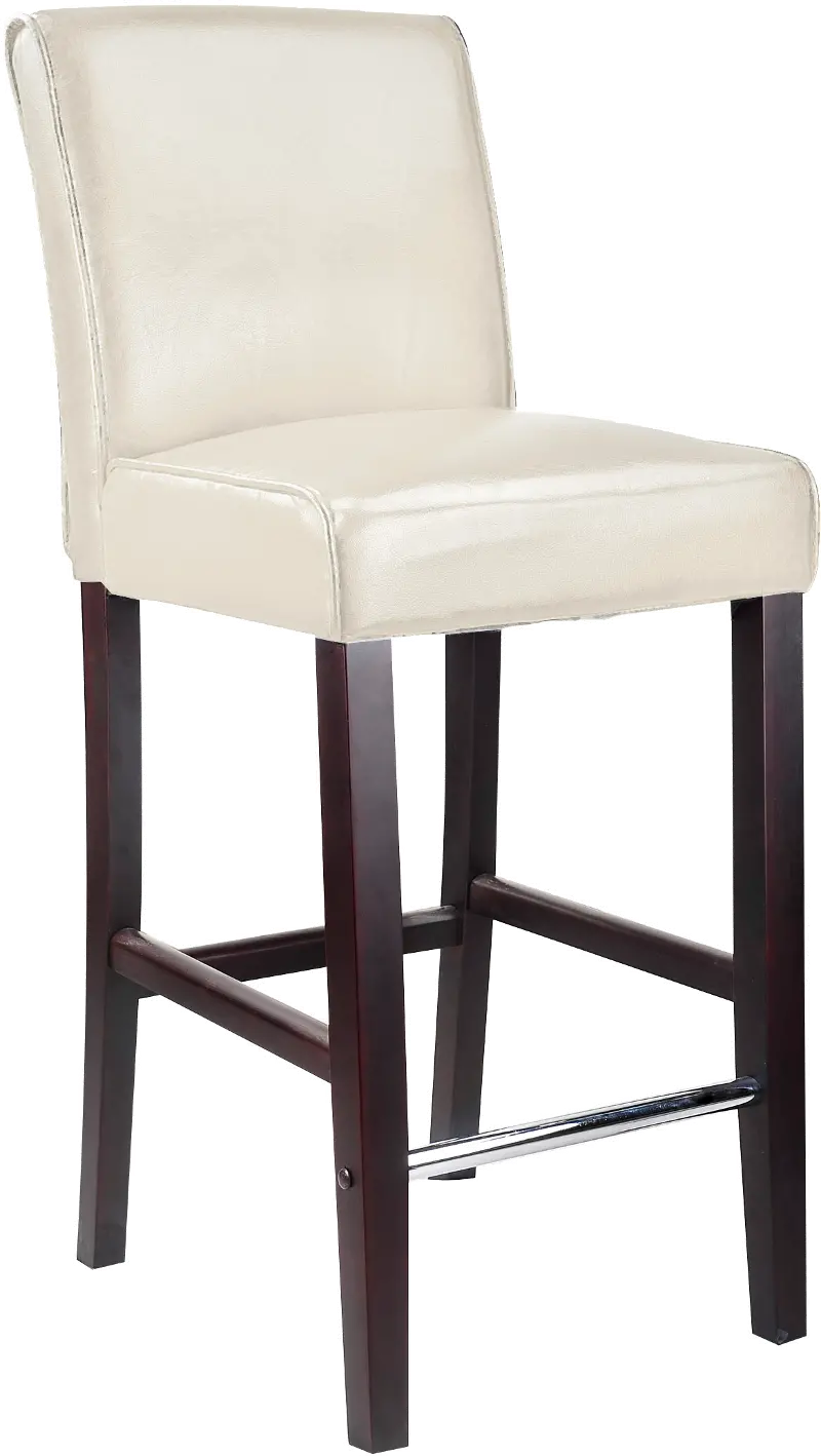 White Bonded Leather Bar Stool Antonio Rc Willey