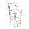 White Bonded Leather Bar Stool - Antonio-3