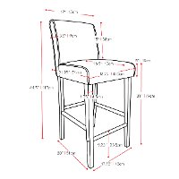 White Bonded Leather Bar Stool - Antonio-3