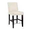 Antonio White Bonded Leather Counter Height Stool