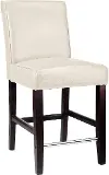Antonio White Bonded Leather Counter Height Stool