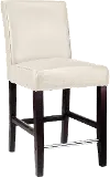 Antonio White Upholstered Counter Height Stool