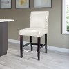 White Bonded Leather Counter Height Stool - Antonio-2