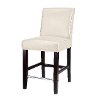 White Bonded Leather Counter Height Stool - Antonio-3