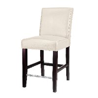 White Bonded Leather Counter Height Stool - Antonio-3
