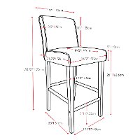White Bonded Leather Counter Height Stool - Antonio-4
