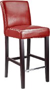 Red Bonded Leather Bar Stool - Antonio