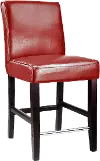 Antonio Red Upholstered Counter Height Stool