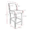 Red Bonded Leather Counter Height Stool - Antonio-4