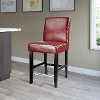 Red Bonded Leather Counter Stool - Antonio-3