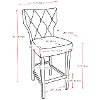Cream Bonded Leather Bar Stool (Set of 2) - Kings-2