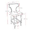 Red Leather Bar Stool (Set of 2) - Kings