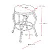 Metal/ Brown Bonded Leather Counter Height Stool - Jericho