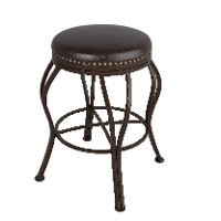 Metal/ Brown Bonded Leather Counter Height Stool - Jericho-4