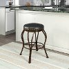 Metal/ Brown Bonded Leather Counter Stool - Jericho-2