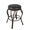 Metal/ Brown Bonded Leather Counter Stool - Jericho-3