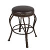 Metal/ Brown Bonded Leather Counter Stool - Jericho-4