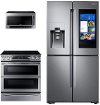 KIT Samsung 3 Piece Stainless Steel Kitchen Appliance Package with Electric Range
