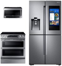 KIT Samsung 3 Piece Stainless Steel Kitchen Appliance Package with Electric Range