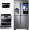 KIT Samsung 3 Piece Kitchen Appliance Package with Gas Range - Stainless Steel