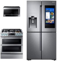 KIT Samsung 3 Piece Stainless Steel Kitchen Appliance Package with Gas Range